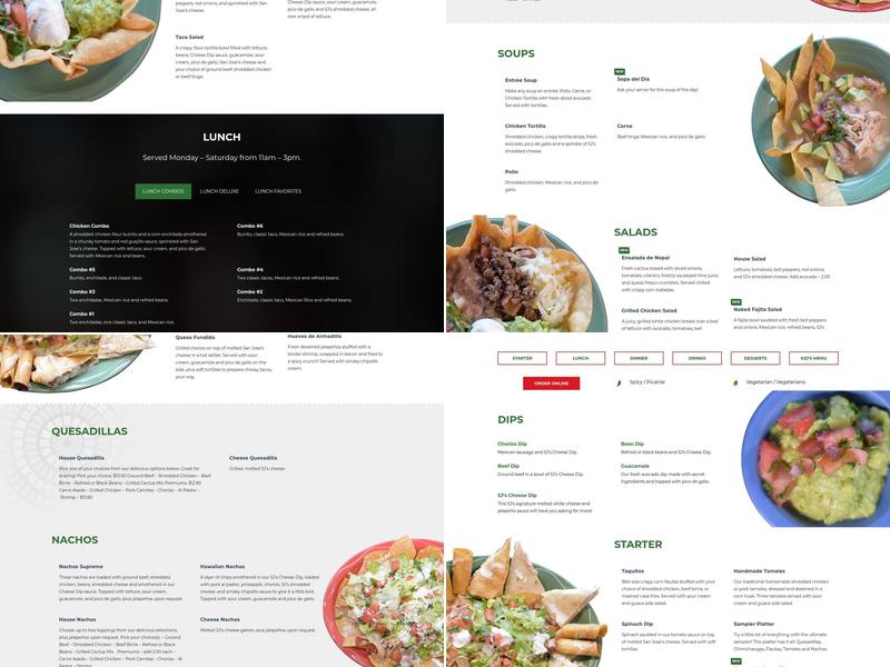 San Jose's Original Mexican Restaurant Menu