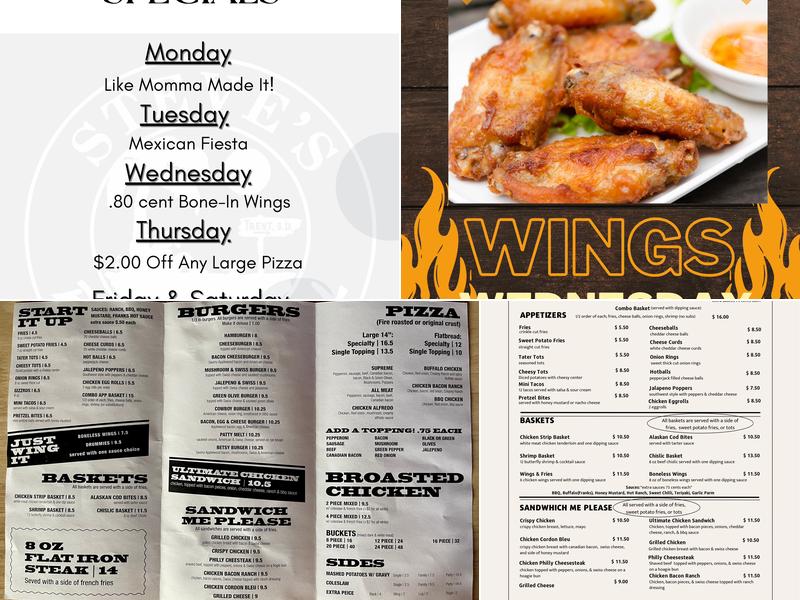 Steve's Bar & Grill Menu