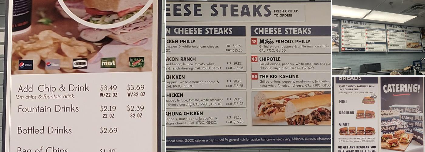 Jersey Mike's Subs Menu