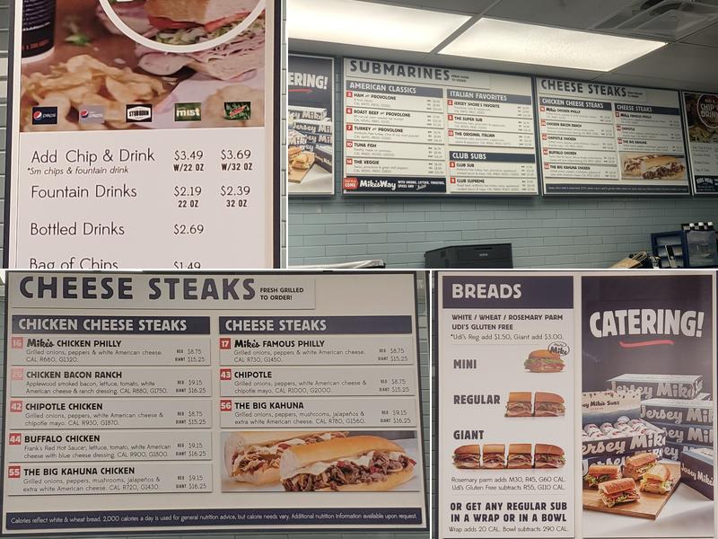 Jersey Mike's Subs Menu