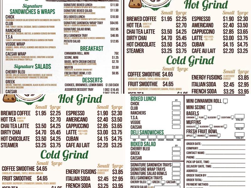 The Java Lab Grind & Dine Cafe Menu