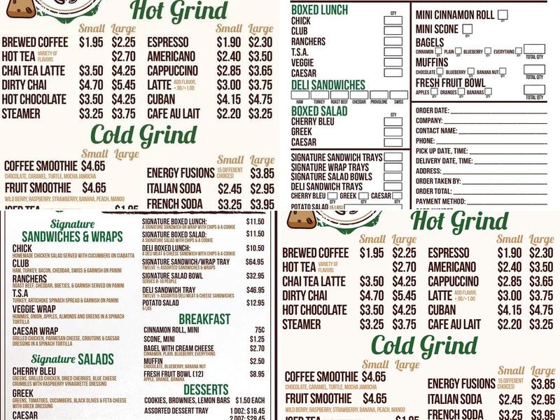 The Java Lab Grind & Dine Cafe Menu