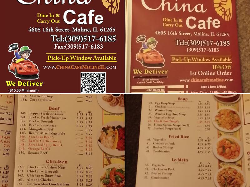 China Cafe Menu