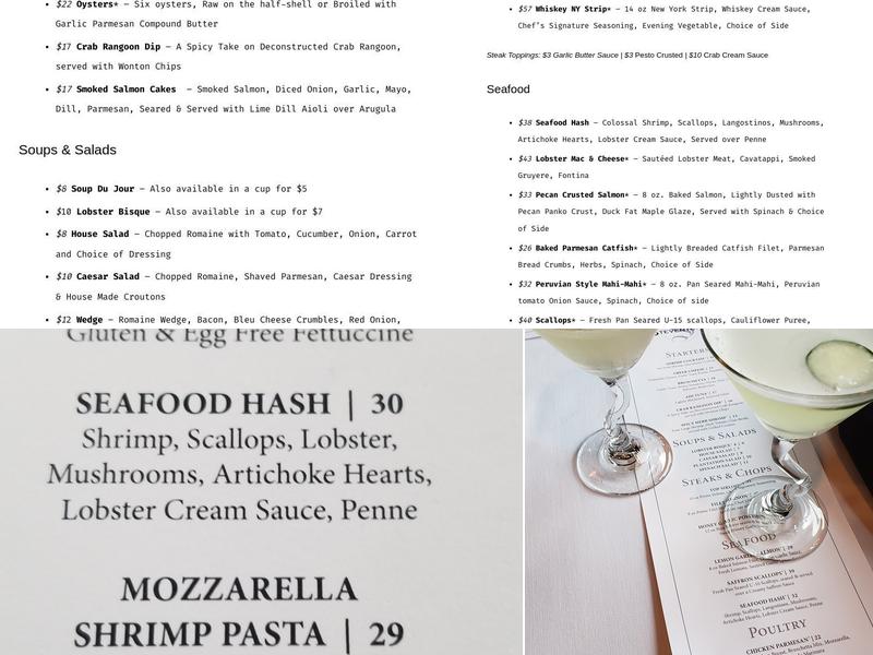 Steventon's Menu
