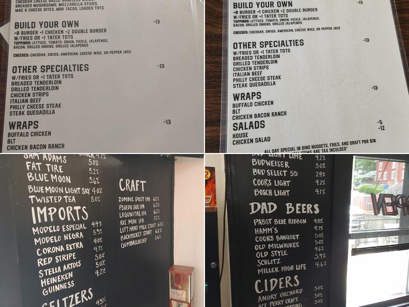 Riverview Roadhouse Bar & Grill Menu