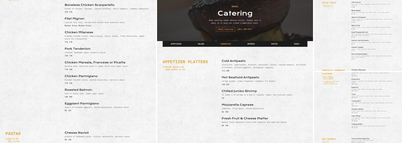 Albert's Ho-Ho-Kus Menu