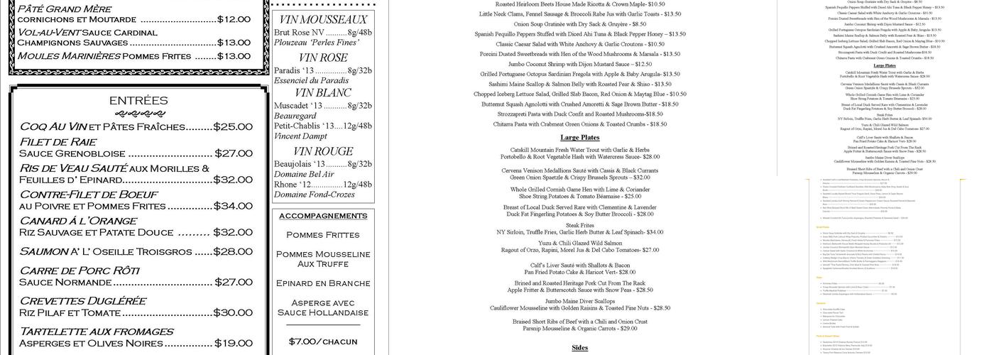 Freelance Cafe & Wine Bar Menu