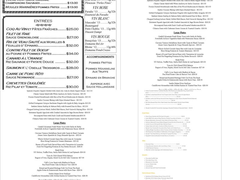 Freelance Cafe & Wine Bar Menu