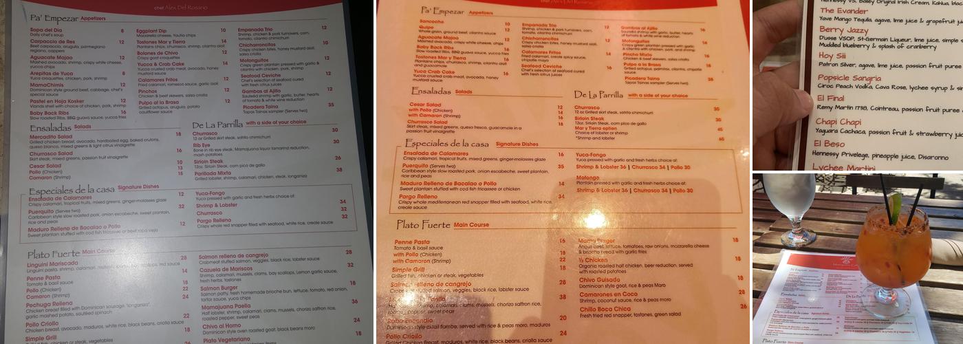 Mamajuana Cafe Inwood Menu