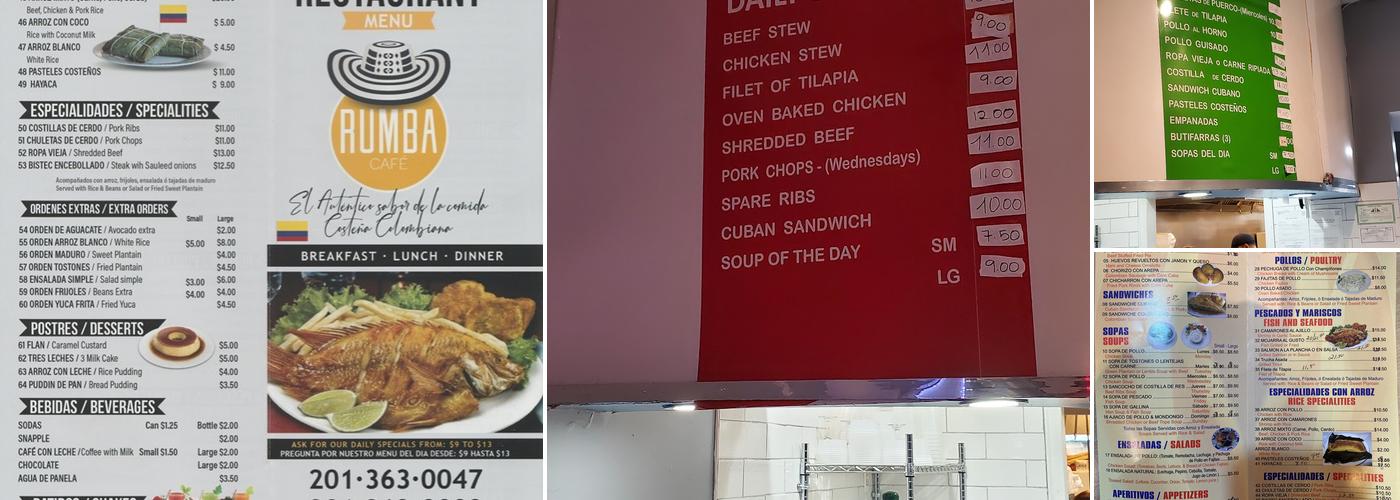 Rumba Cafe Menu