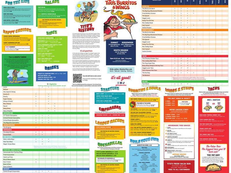 Tito's Burritos & Wings - Ridgewood Menu