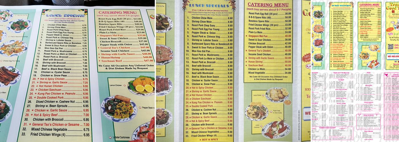Good Taste Menu