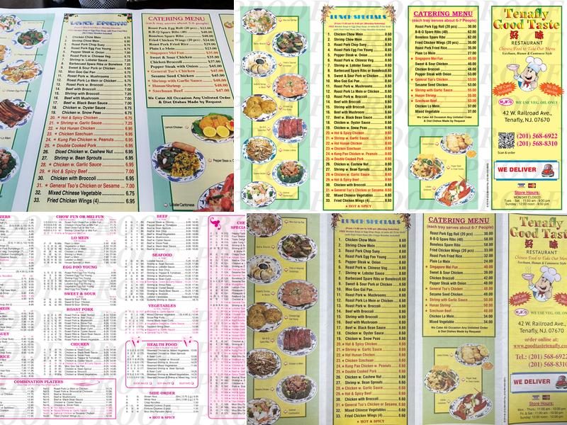Good Taste Menu