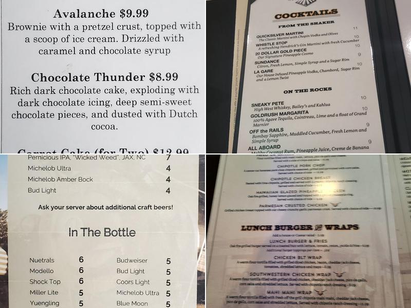 Durango's Steakhouse Titusville Menu