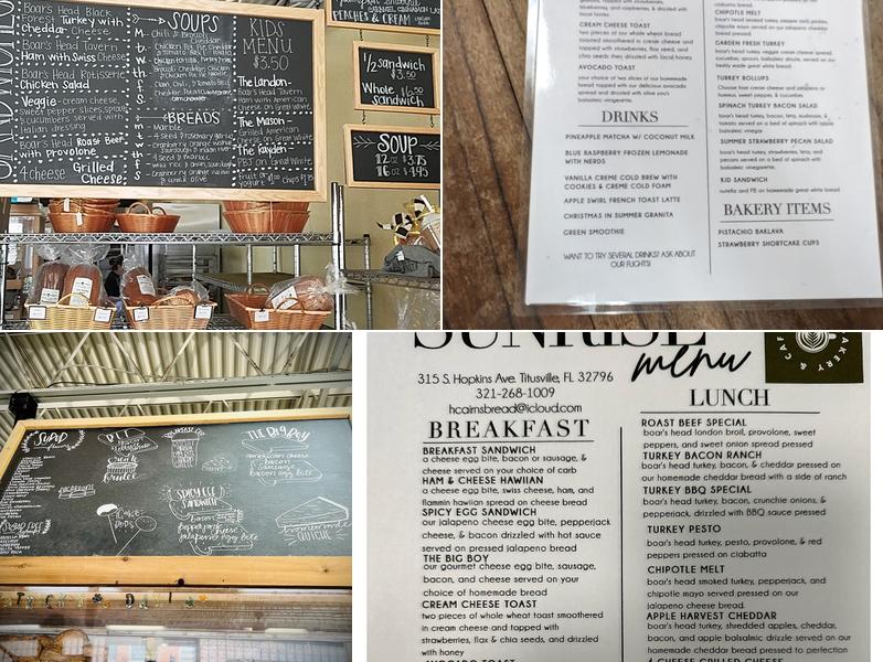 Sunrise Bread Co Menu