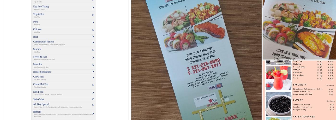New Century Chinese & Japanese Menu