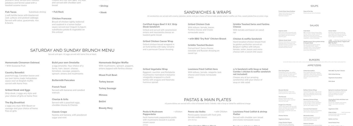 Kabooz's Bar & Grill Menu