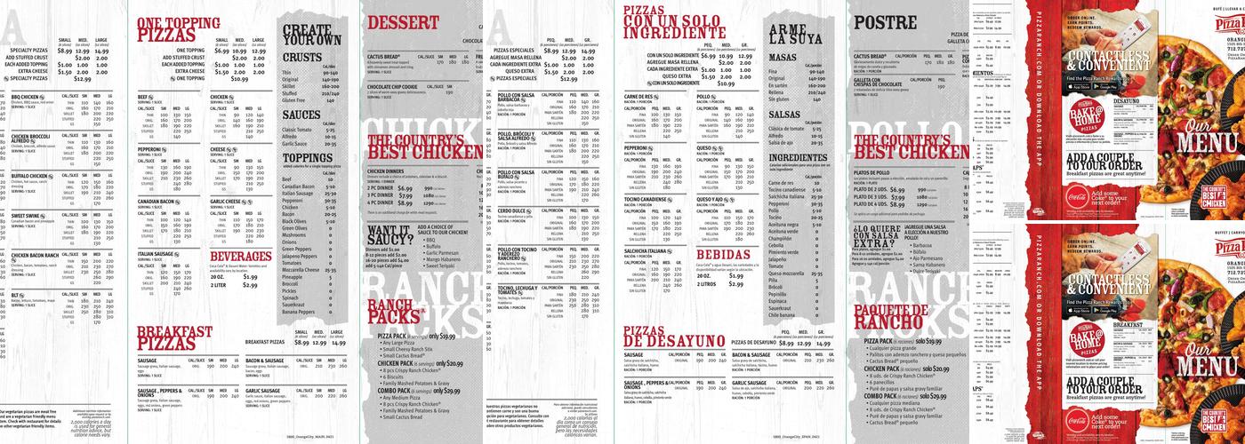 Pizza Ranch Menu