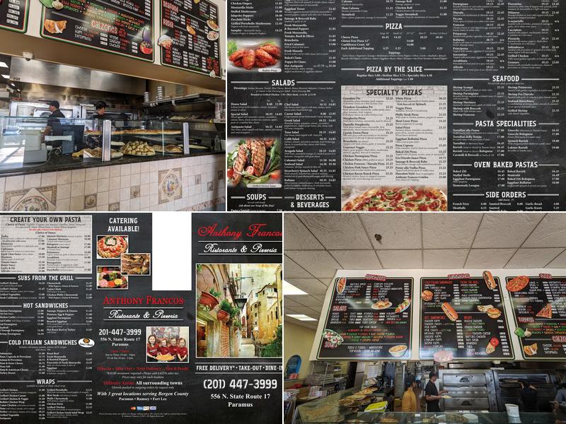 Anthony Francos Menu
