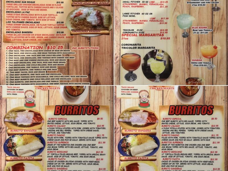Los Tulipanes Menu