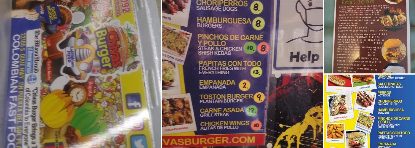 ChivasBurgers Menu