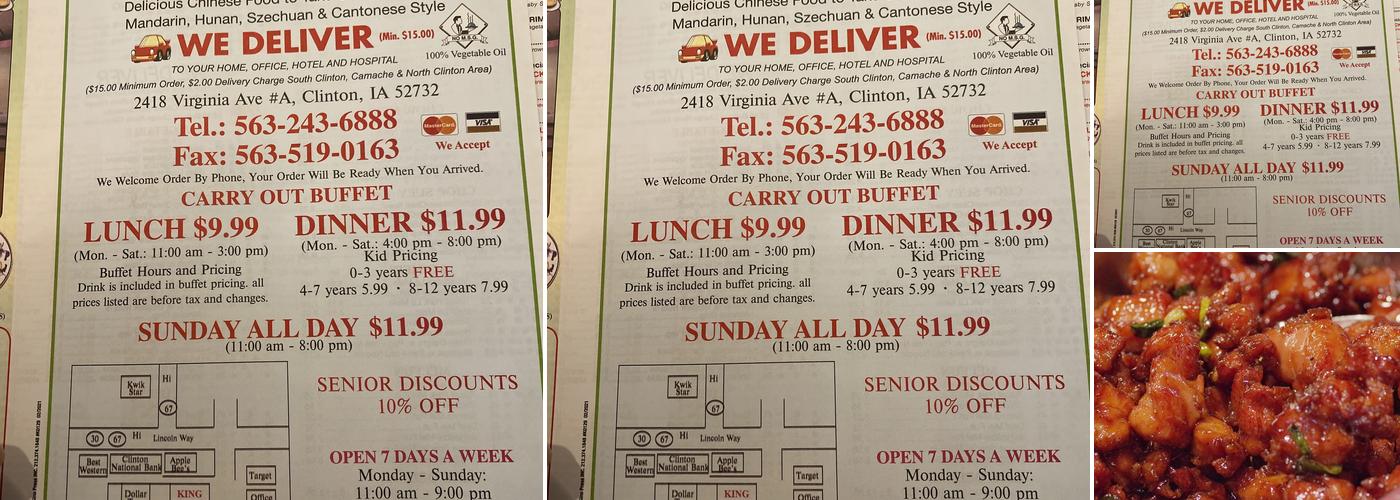 King Buffet Menu