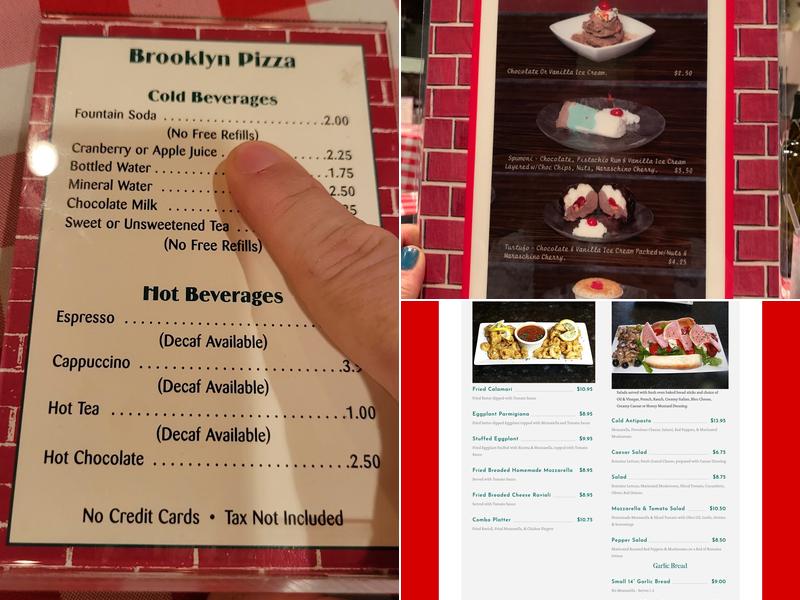 Brooklyn's Brick Oven Pizzeria Menu
