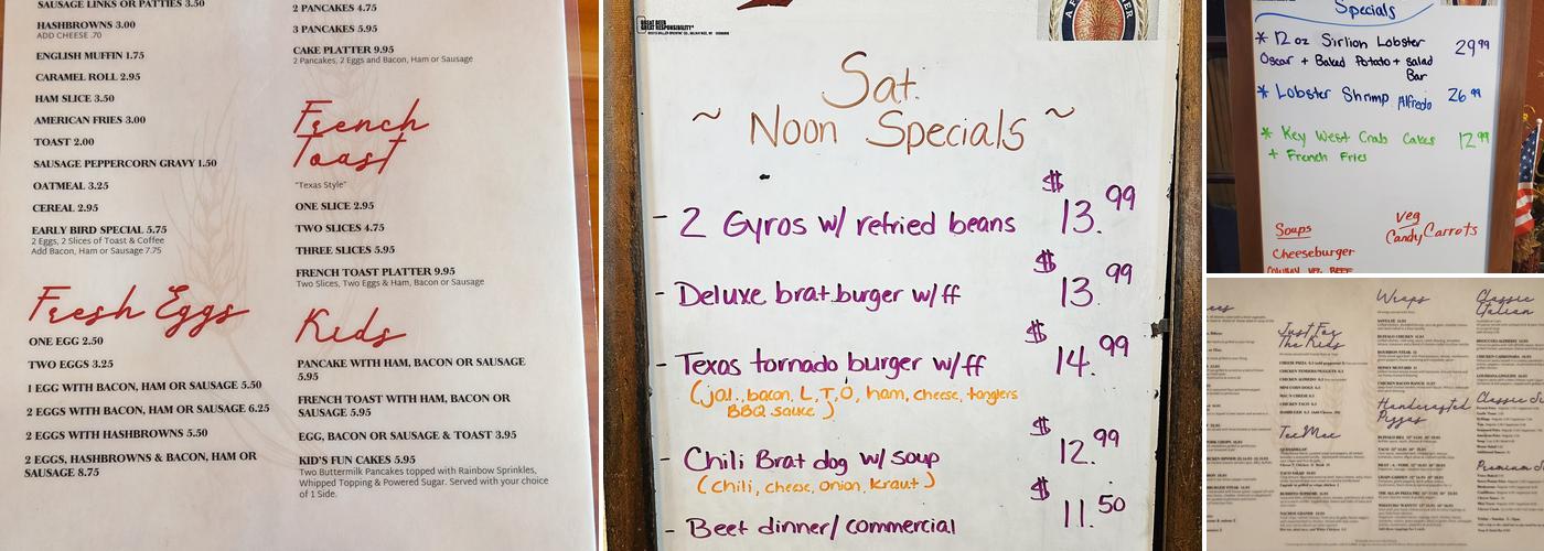 Grain Exchange Menu