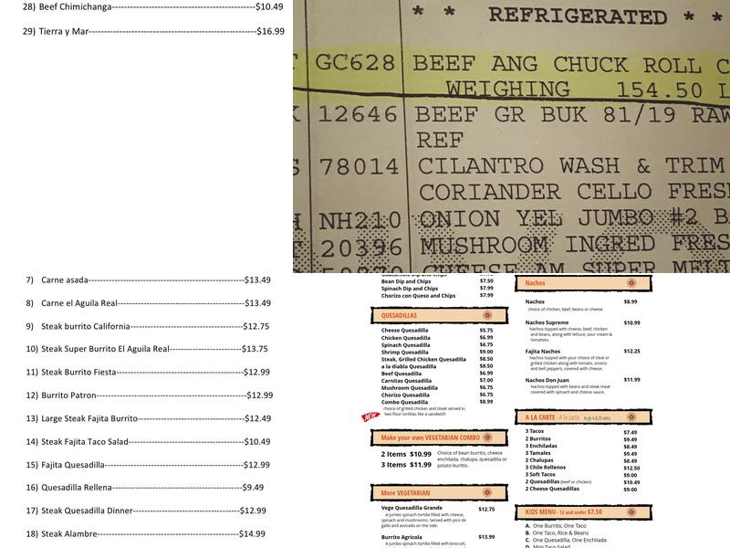 Las Lomas Mexican Restaurant Menu