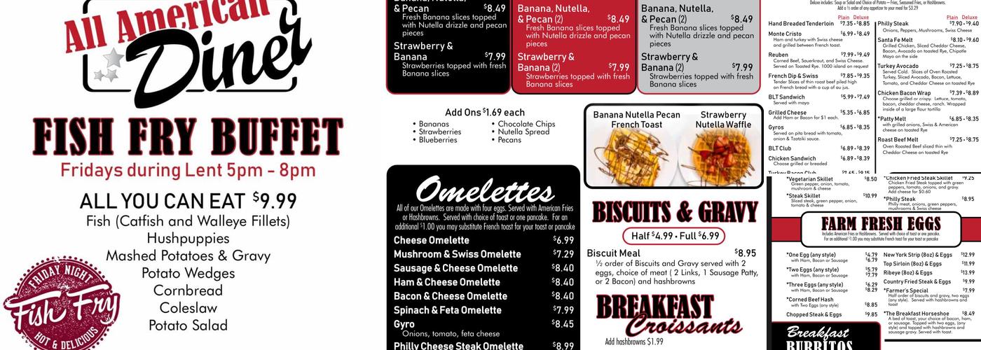 All American Diner Menu