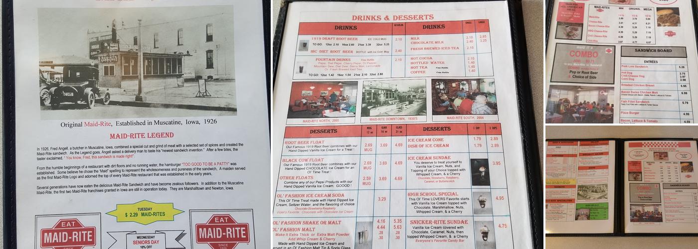 Muscatine Maid-Rite Menu