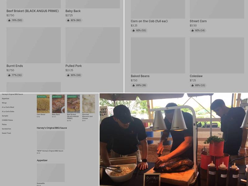 Harvey's BBQ Kitchen Menu