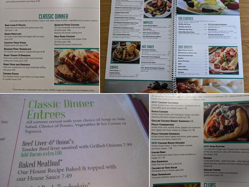 Two Sisters Restaurant Menu