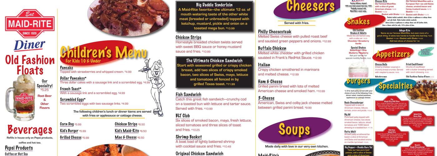 Maid-Rite Menu