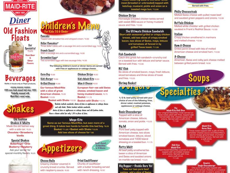 Maid-Rite Menu