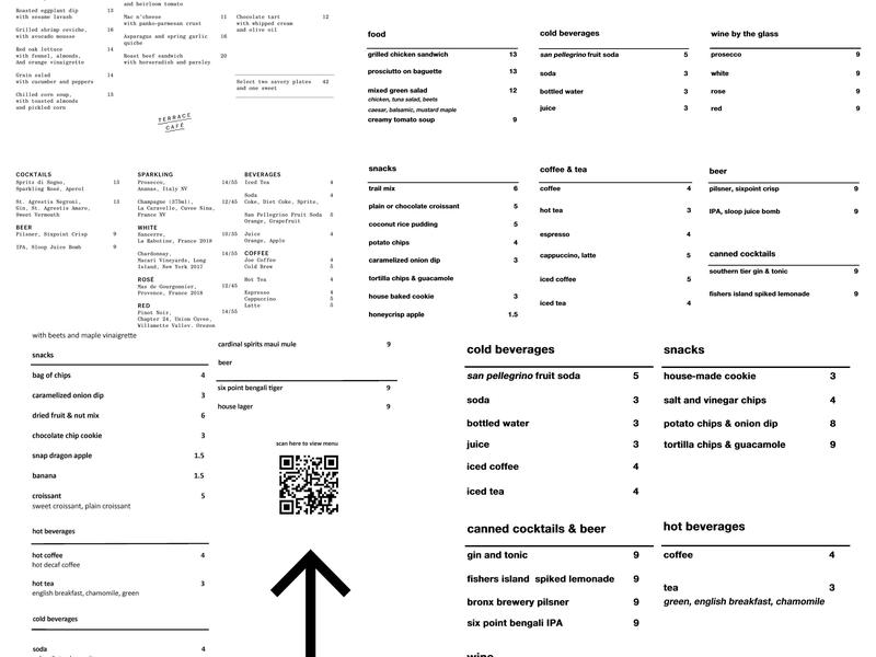 Cafe 2 Menu