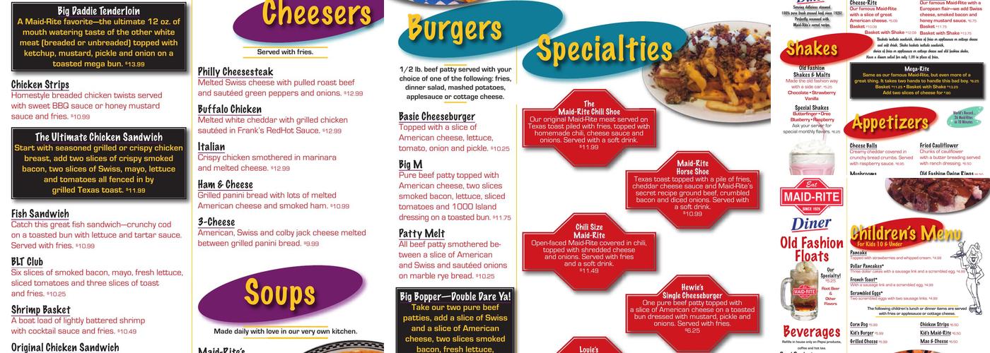 Maid-Rite Menu
