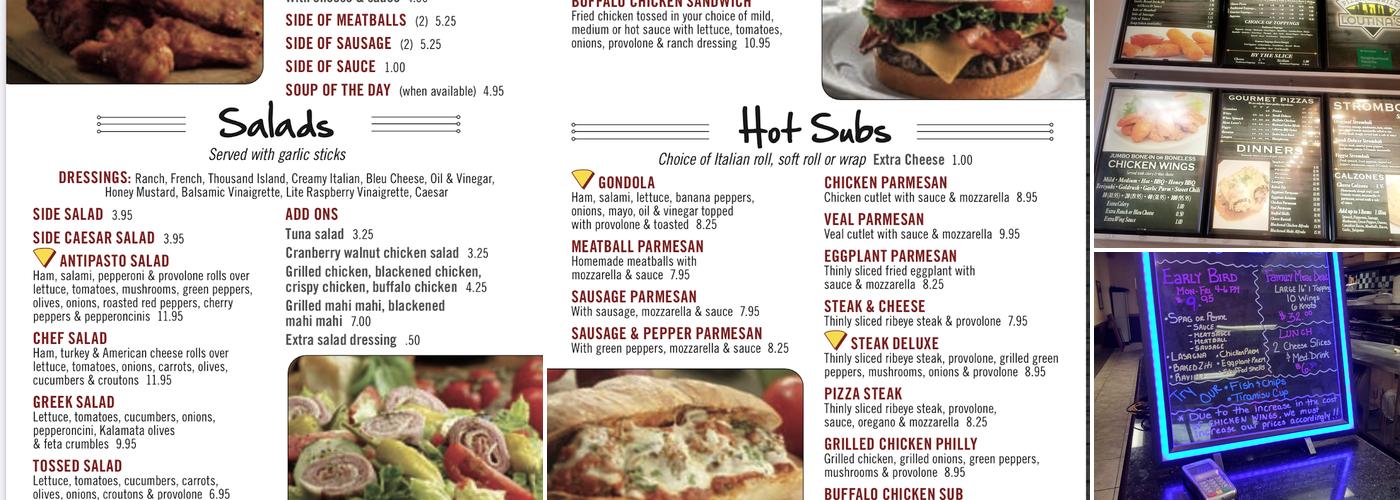 Loutina's Pizza Menu