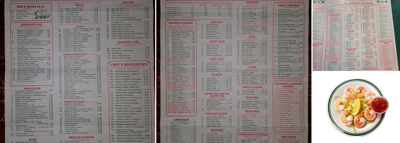 New Ho Won Menu