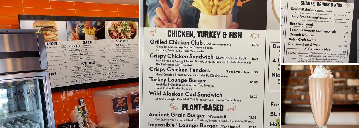 Burger Lounge Menu