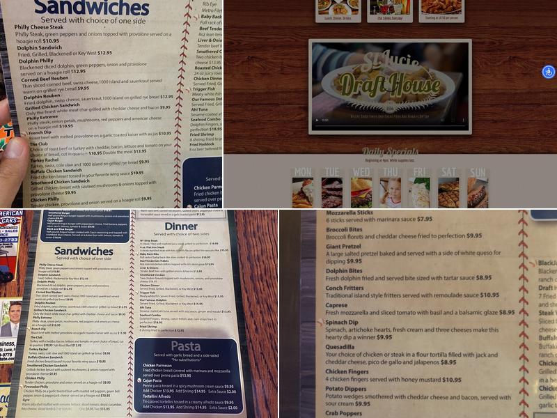 St Lucie Draft House Fl Menu