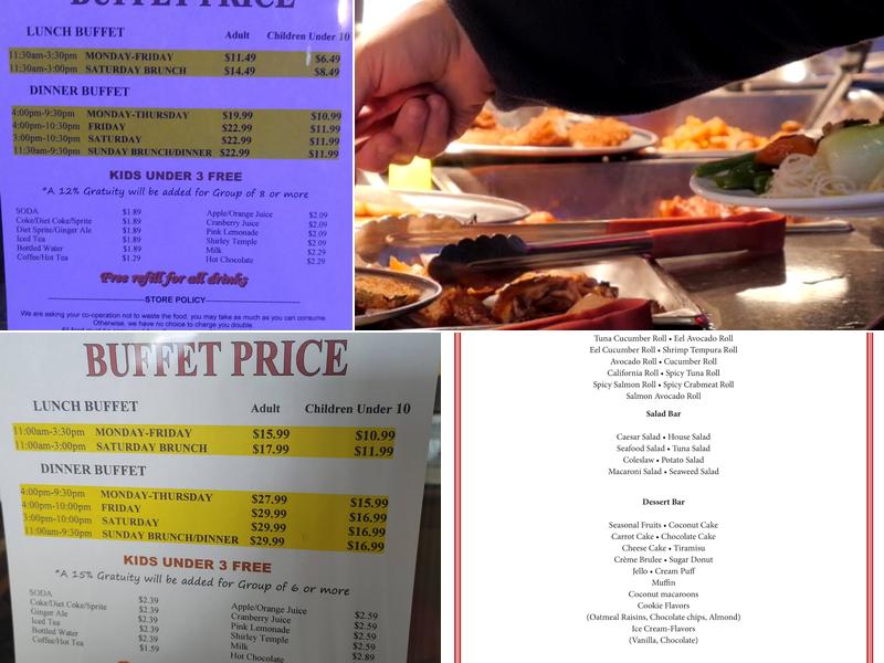 Dynasty Buffet Menu