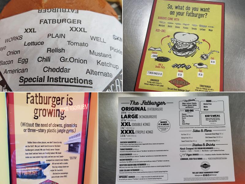 Fatburger Menu