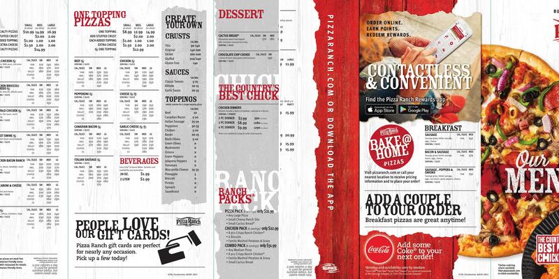 Pizza Ranch Menu