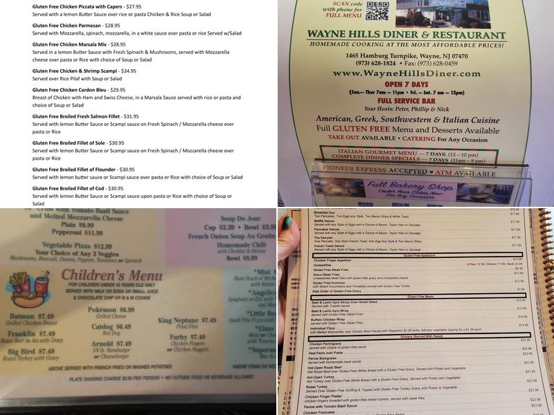 Wayne Hills Diner Menu