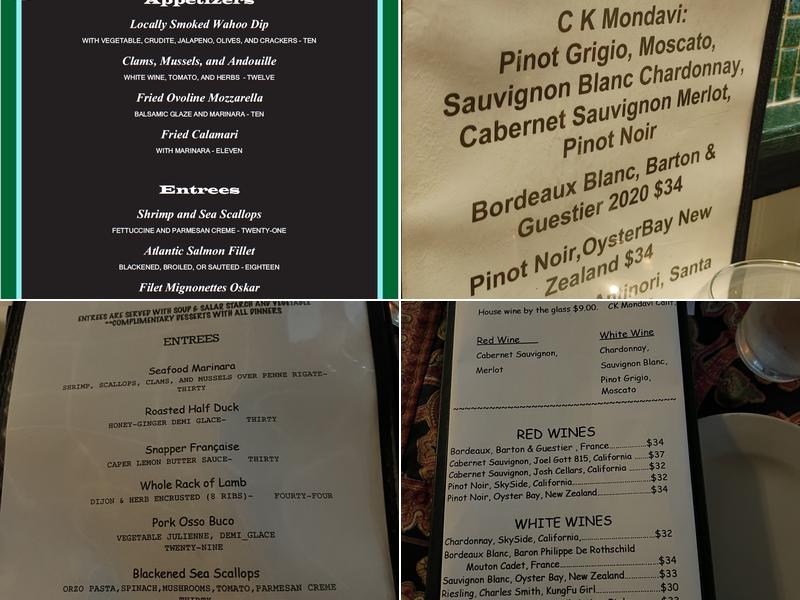 The S&S Café' & Wine Bar Menu