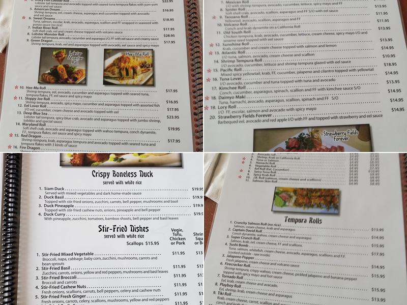 KrazyFish Menu