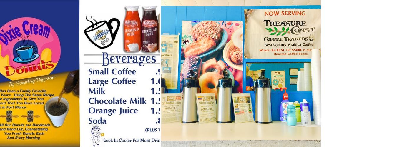 Dixie Cream Donuts Menu
