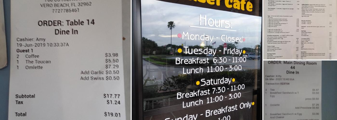 Sunset Cafe Menu