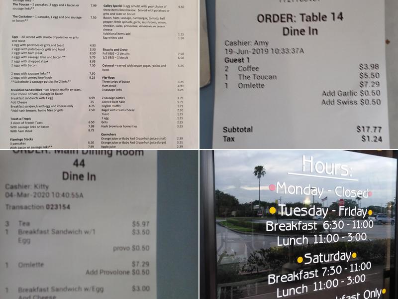 Sunset Cafe Menu